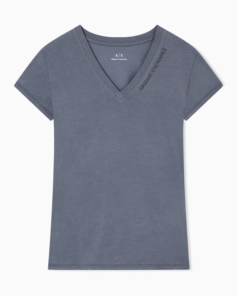 Armani Exchange Slim Fit T-Shirt mit Logo Grau