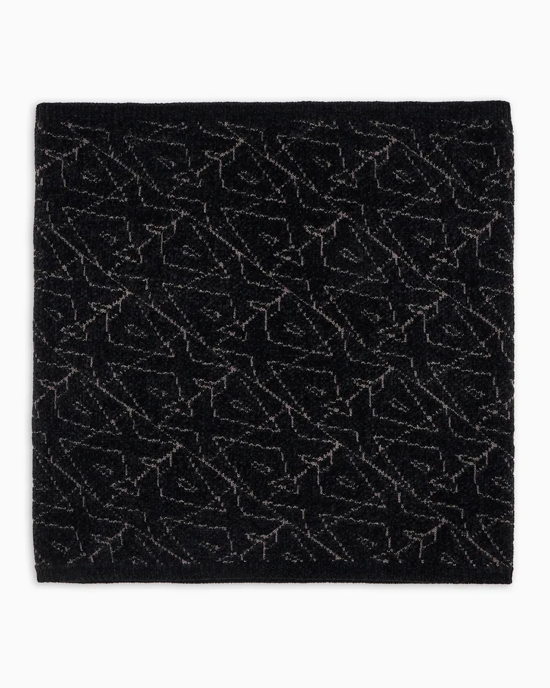 Armani Exchange Halsausschnitt mit Allover-Logo Schwarz