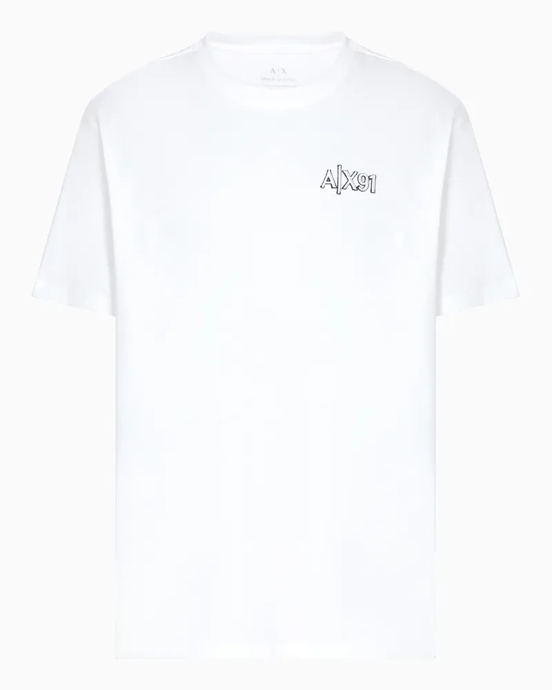 Armani Exchange ASV T-Shirt mit normaler Passform Weiß