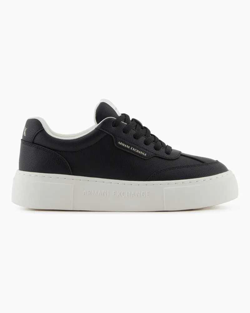 Armani Exchange Sneaker mit hoher Sohle Schwarz