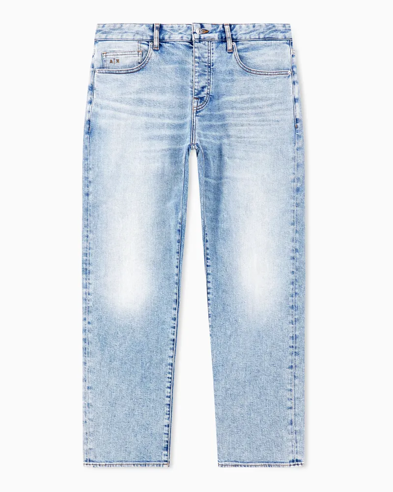 Armani Exchange Tapered Fit Jeans aus Stretch-Denim Blau