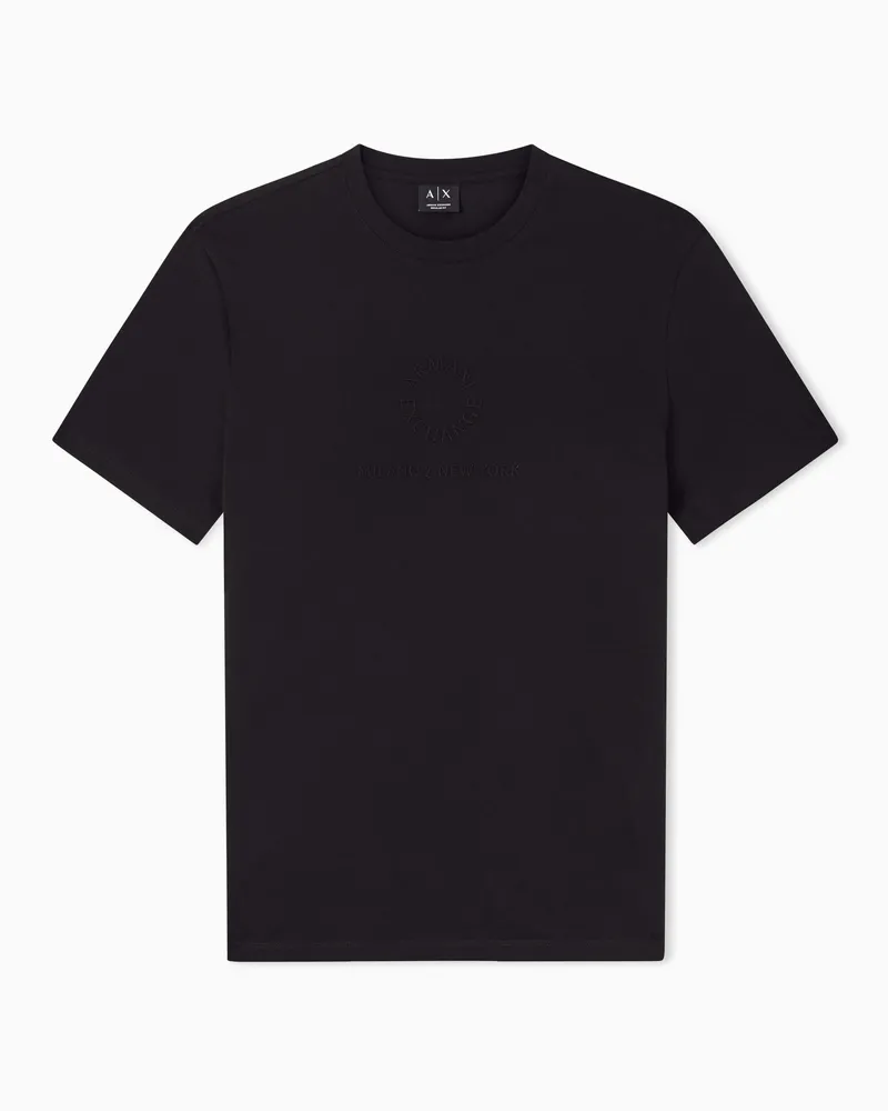 Armani Exchange Regular Fit T-shirt in basic Cotton Jersey Schwarz