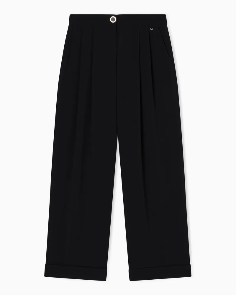 Armani Exchange Klassische Hose aus recyceltem Twill Schwarz