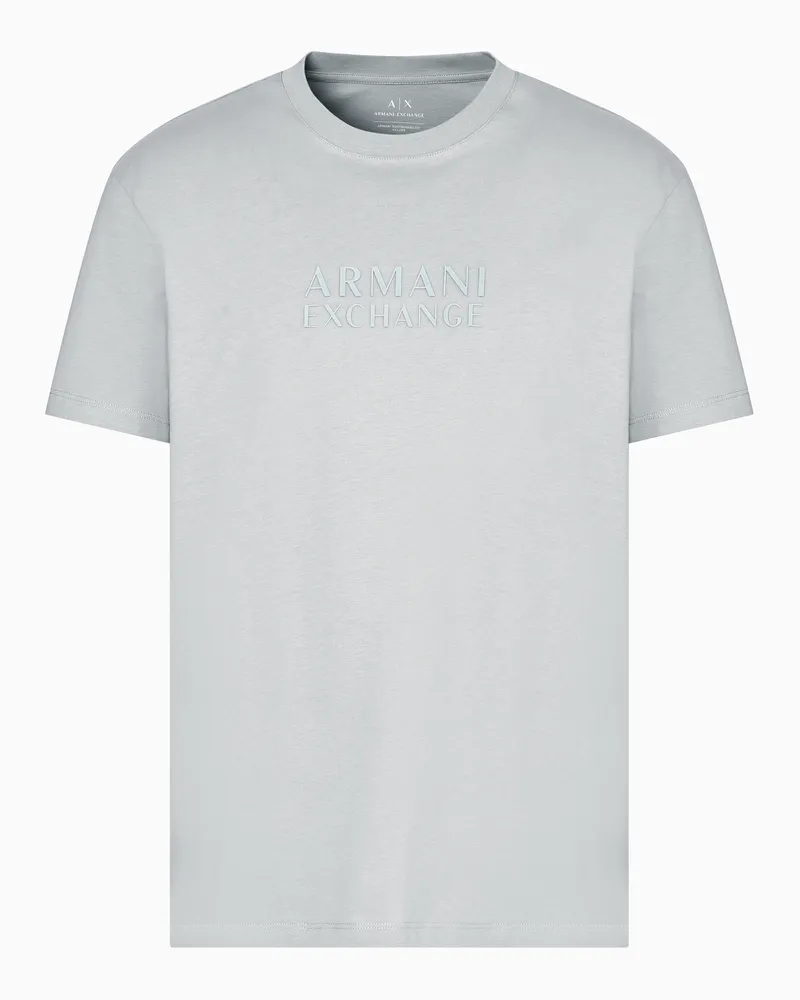 Armani Exchange T-Shirt mit normaler Passform und ASV-Logo Grau