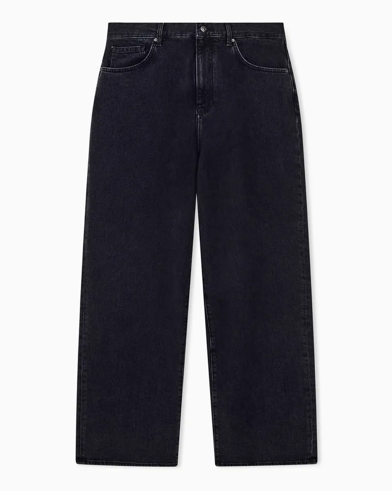 Armani Exchange Weit geschnittene 5-Pocket-Jeans aus Stretch-Baumwolldenim Grau