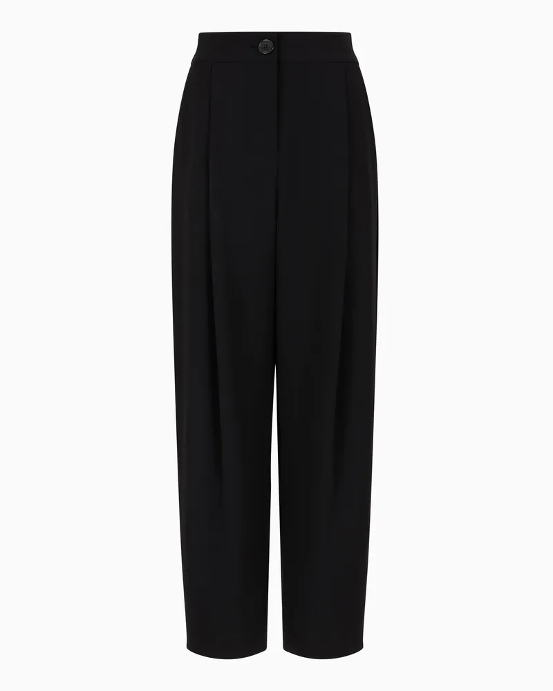 Armani Exchange Hose mit Bundfalten aus ASV-Stoff Schwarz