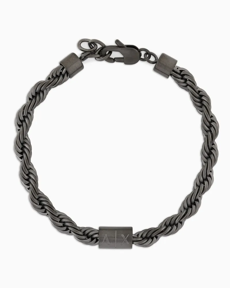 Armani Exchange Glieder-Armband aus Edelstahl in Anthrazit Mehrfarbig