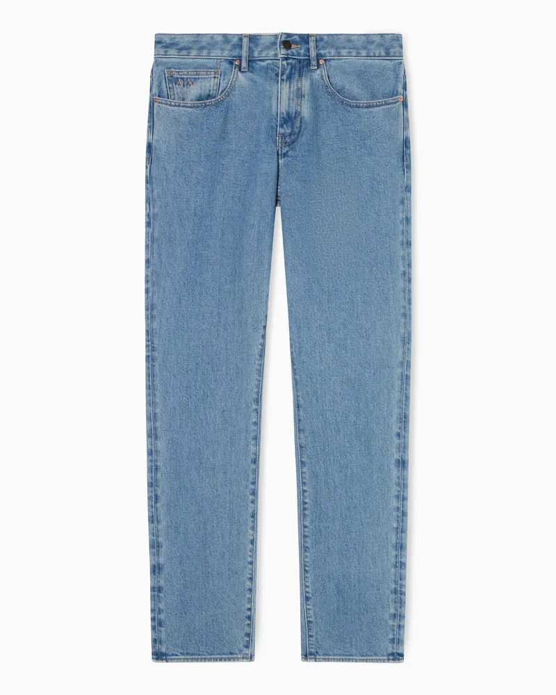 Armani Exchange Skinny Jeans Denim Stretch Blau Klassische Waschung Blau