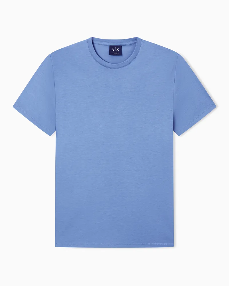 Armani Exchange T-Shirt Slim Fit Passform aus Pima-Baumwolle Hellblau