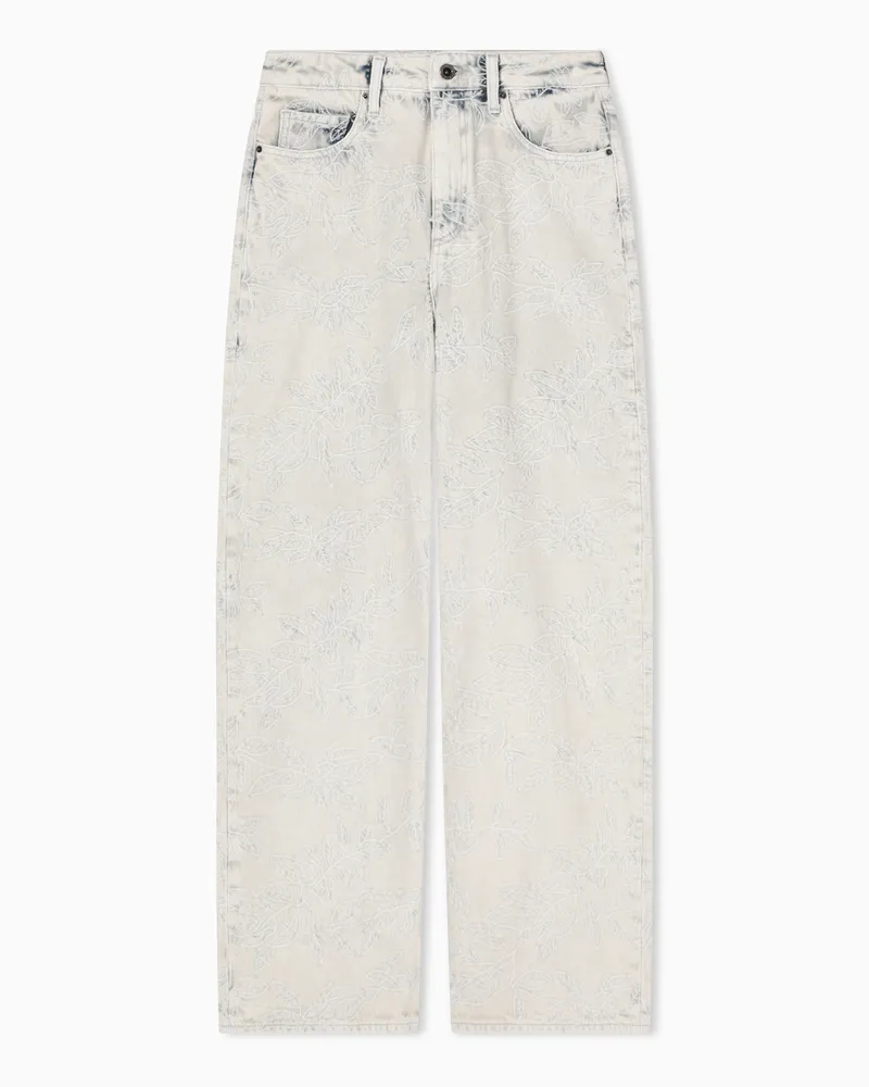 Armani Exchange Lässige, gebleichte Jeans mit Vintage-Effekt Beige