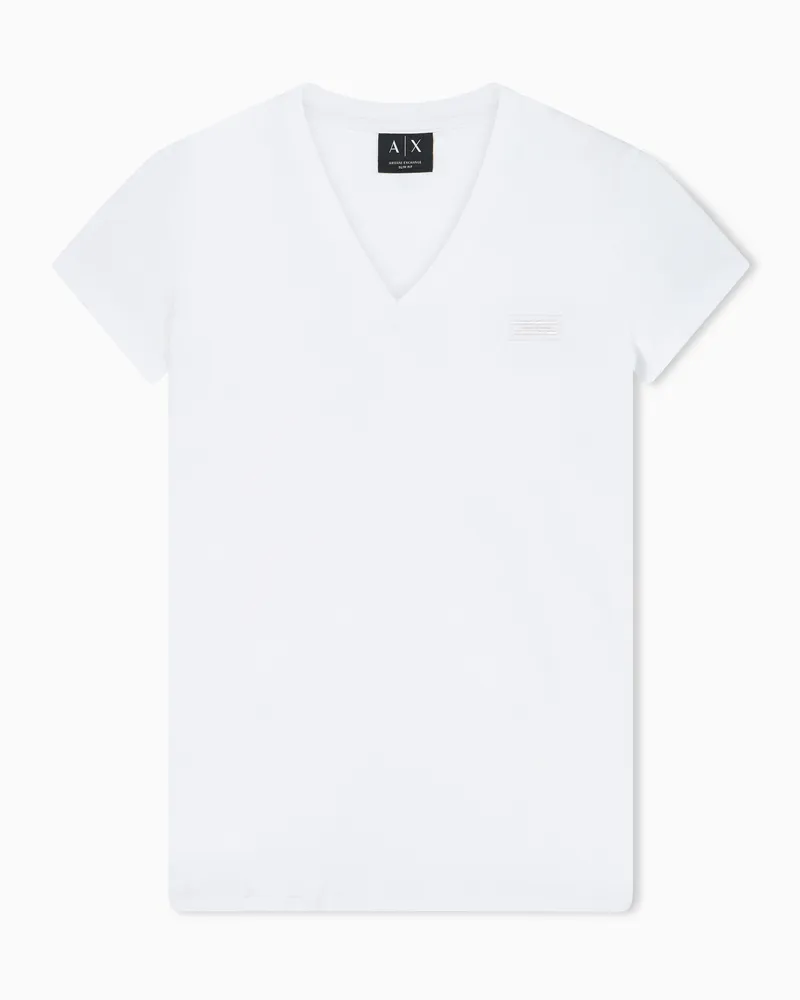 Armani Exchange Slim fit Cotton T-shirt Weiß