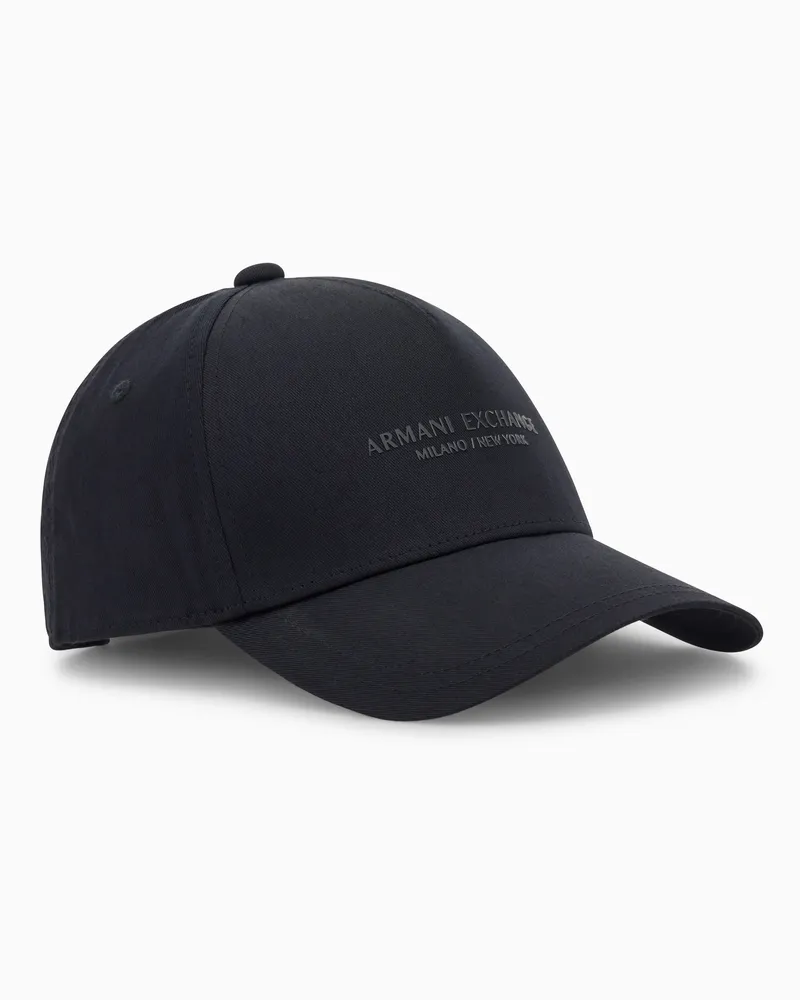 Armani Exchange Schirmmütze mit NY-Logo Marineblau