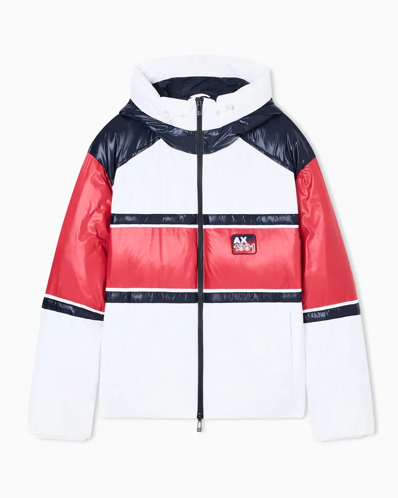 Armani Exchange Jacke mit Kontrastbändern Weiß