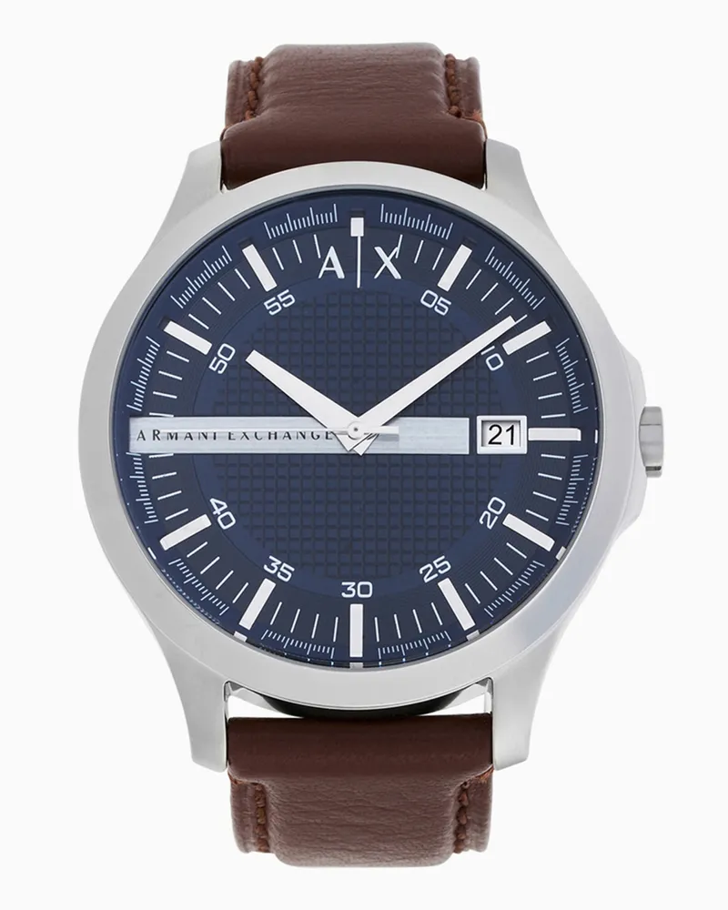 Armani Exchange Dreizeigeruhr mit Lederarmband Mehrfarbig