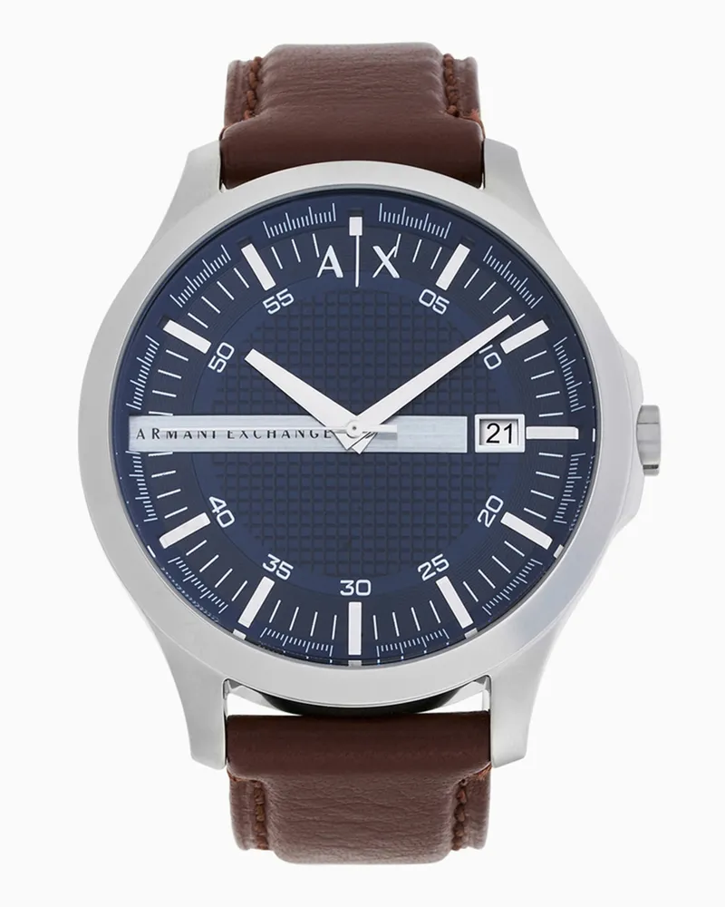 Armani Exchange Dreizeigeruhr mit Lederarmband Mehrfarbig
