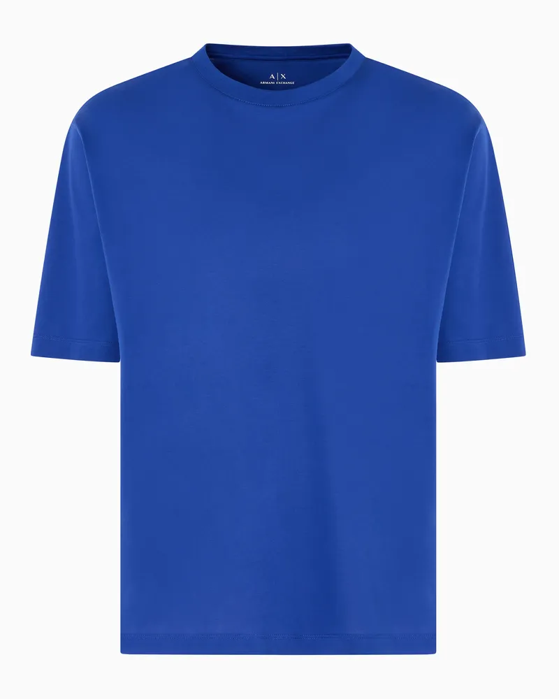 Armani Exchange Basic-T-Shirt mit lockerer Passform Blau