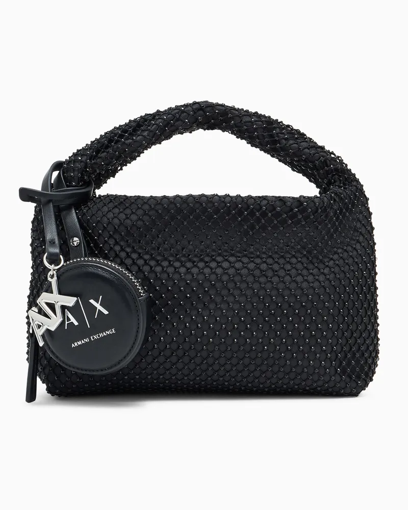 Armani Exchange Textured Mini Crossbody Bag Schwarz