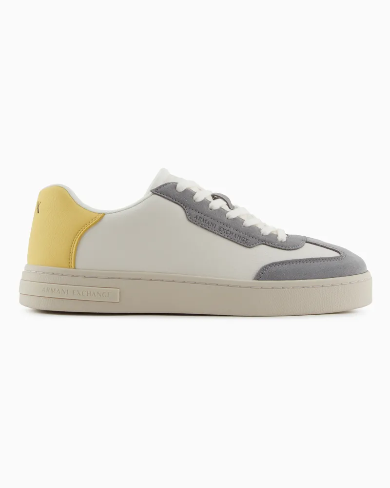 Armani Exchange Sneaker mit kontrastierenden Einsätzen Gelb