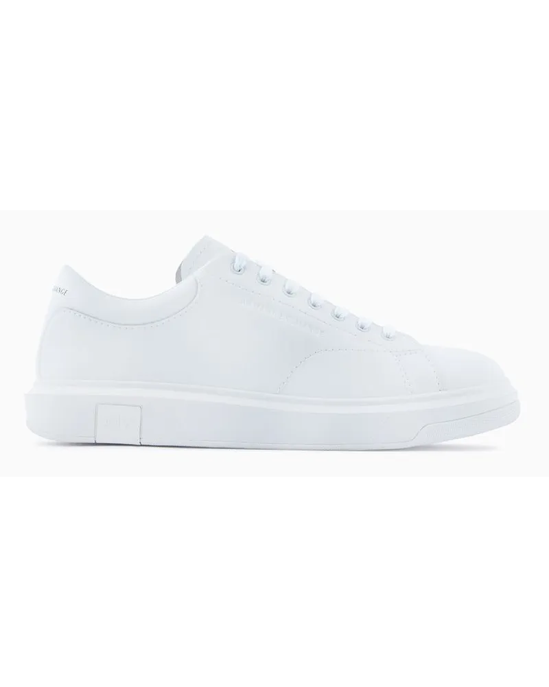 Armani Exchange Action-sneakers Aus Leder Weiss