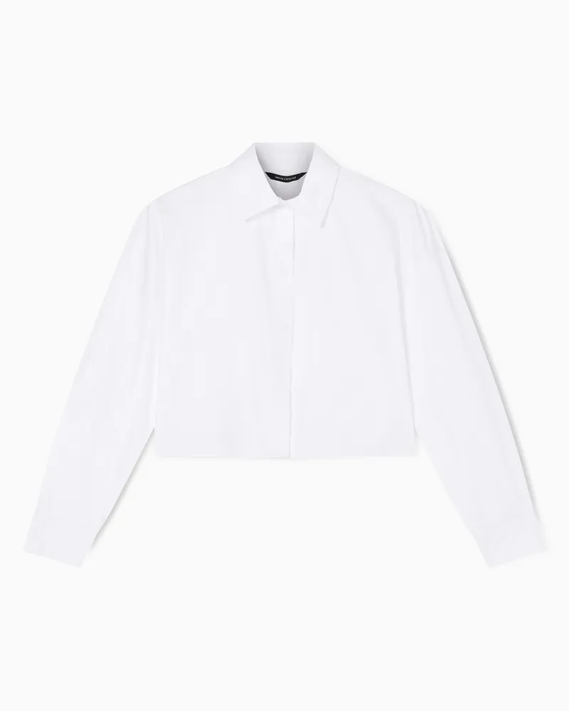 Armani Exchange Hemd aus Bio-Baumwollpopeline Weiß