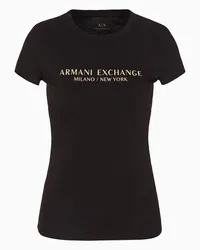 Armani Exchange Slim Fit T-shirts Schwarz