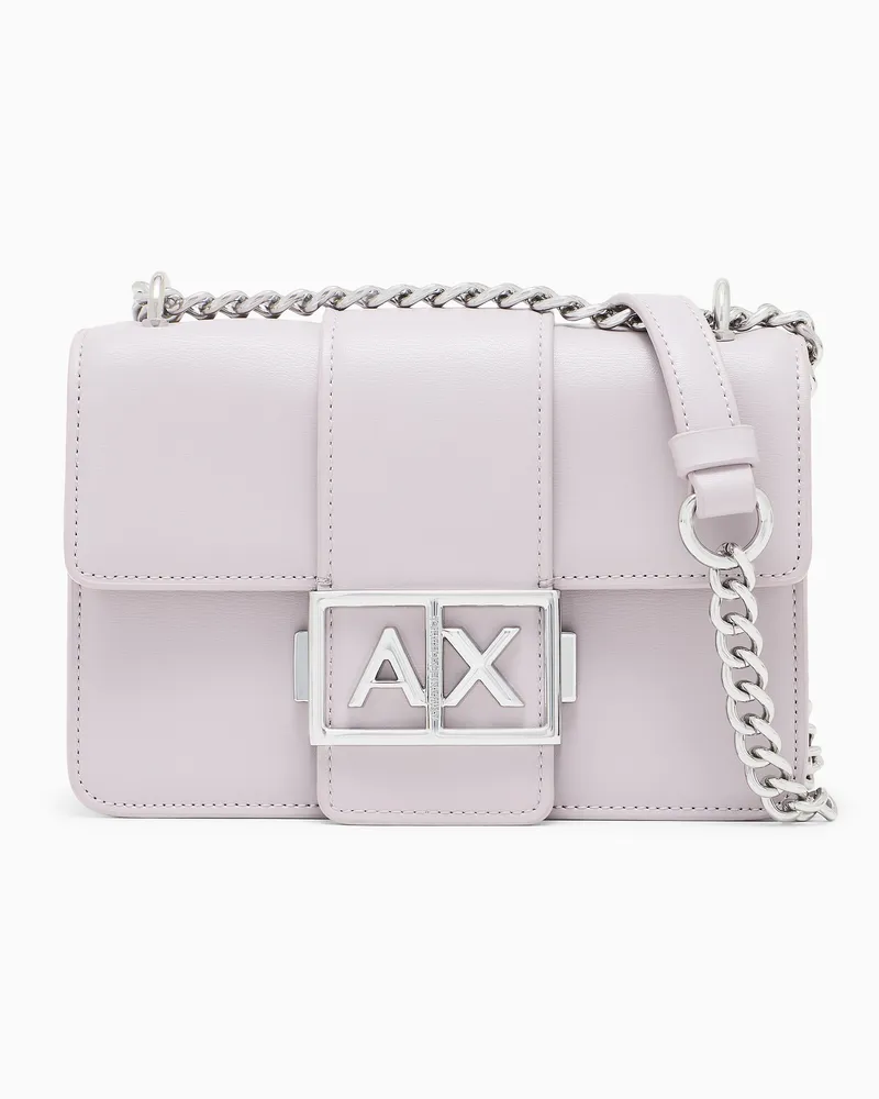 Armani Exchange Umhängetasche aus Kunstleder mit einem Kettenriemen Pink