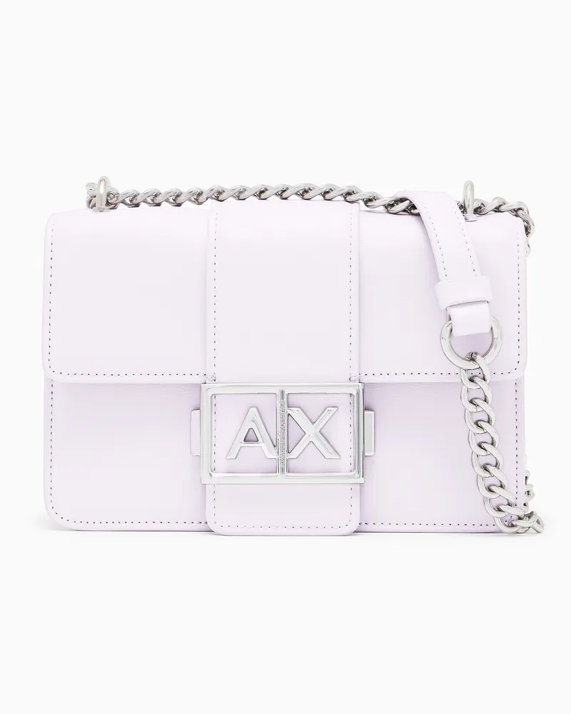 Armani Exchange Umhängetasche aus Kunstleder mit einem Kettenriemen Pink