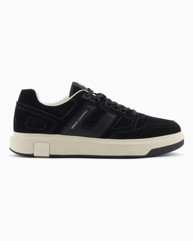 Armani Exchange Technical fabric sneakers Schwarz