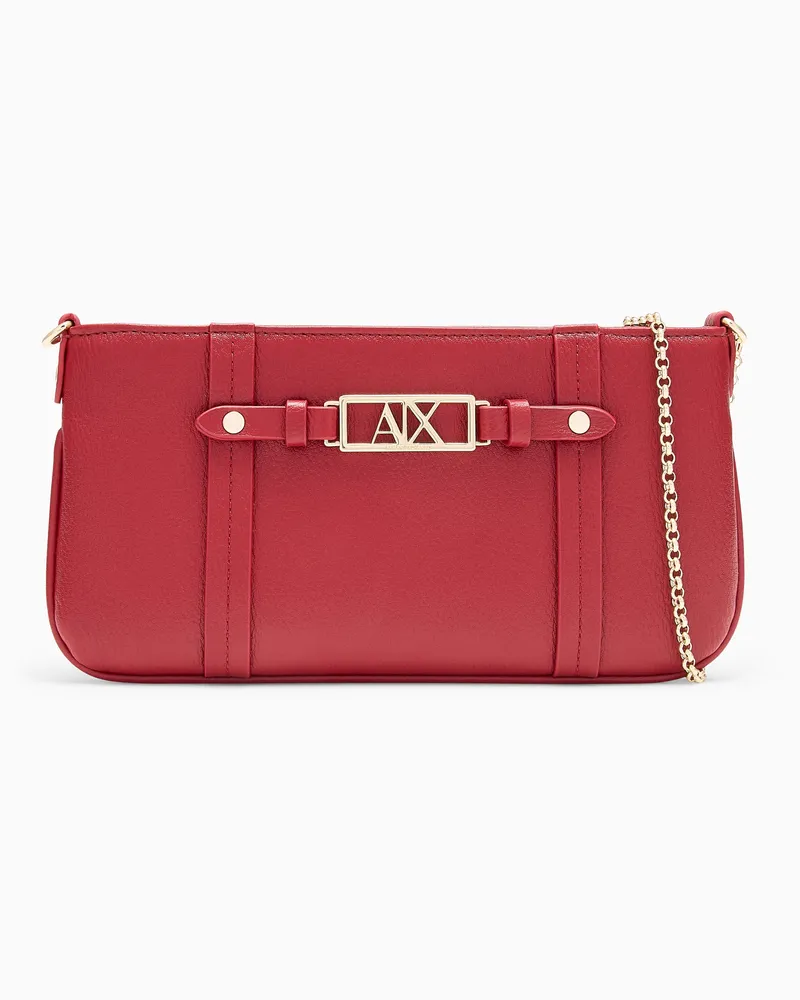 Armani Exchange Mini Bag mit Struktur und Kettenriemen Rot