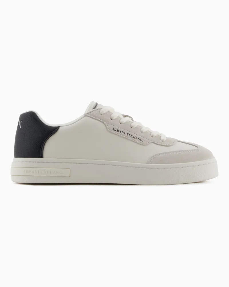 Armani Exchange Sneaker mit kontrastierenden Einsätzen Weiß
