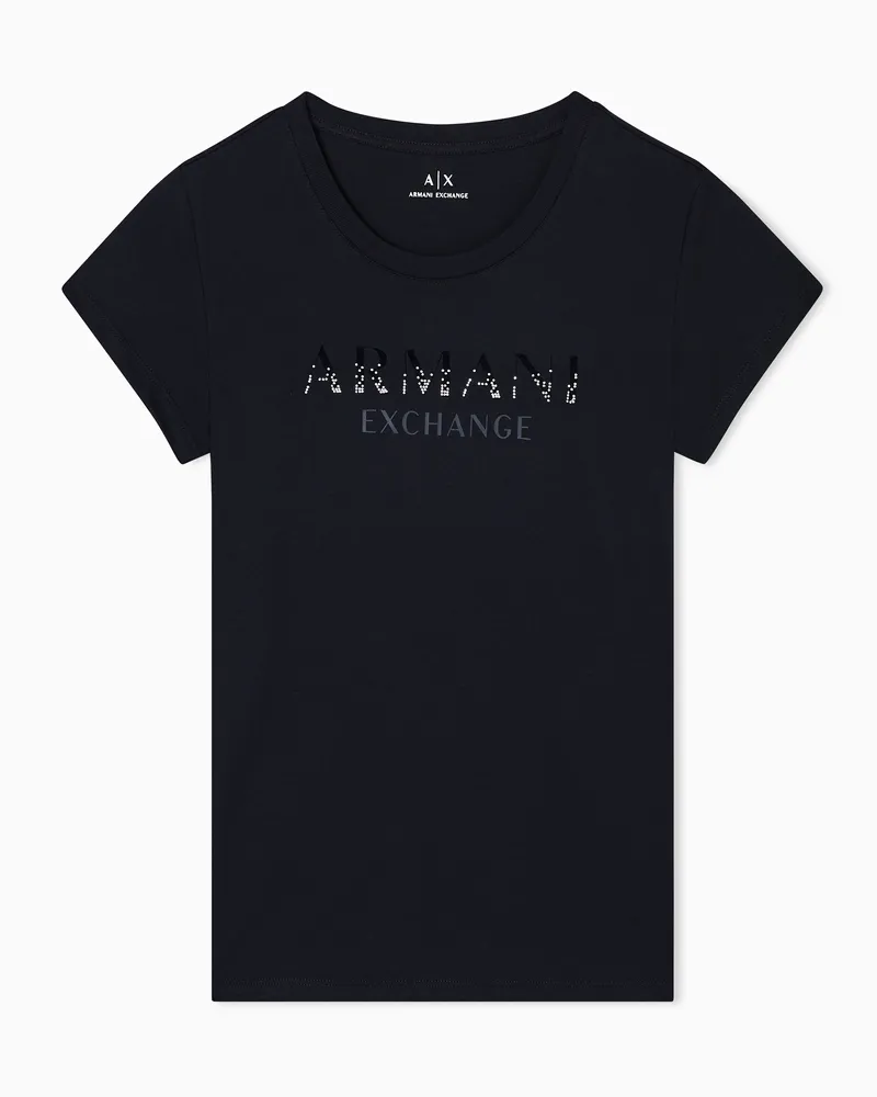 Armani Exchange Slim Fit T-Shirts Schwarz