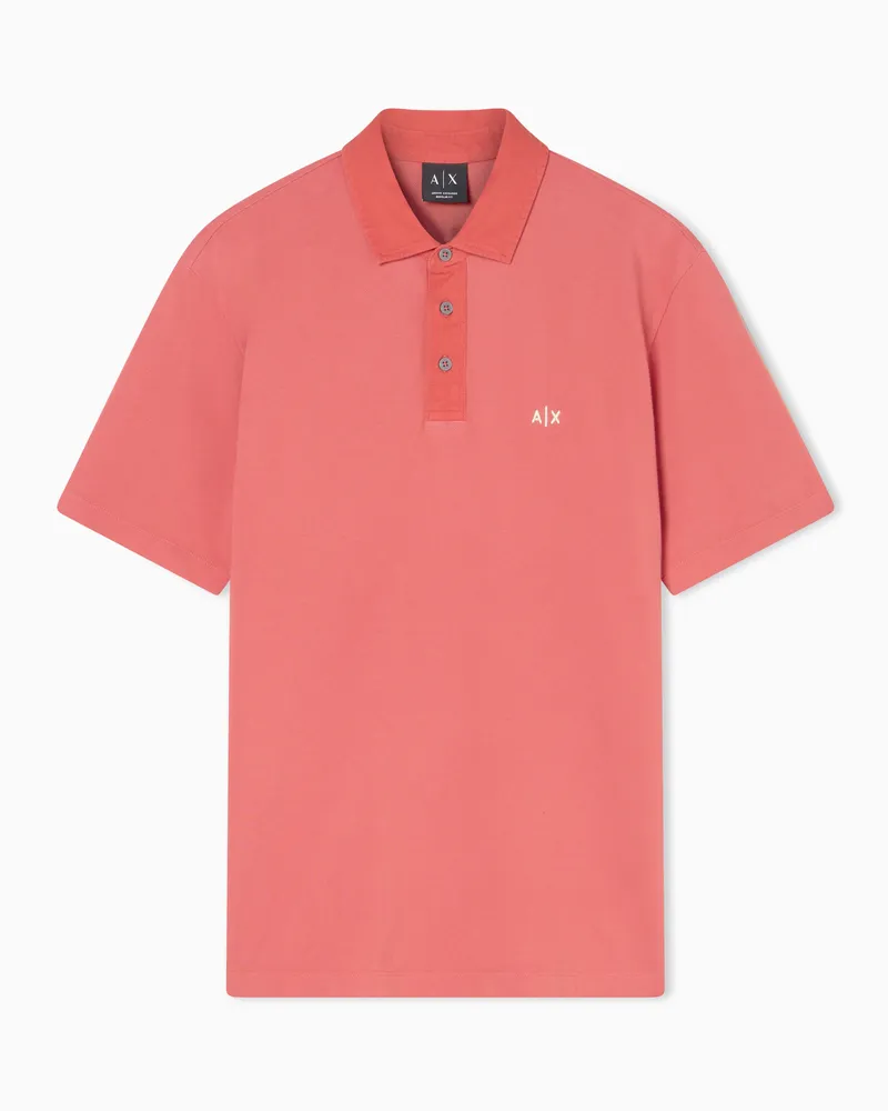 Armani Exchange Cotton polo shirt Rot