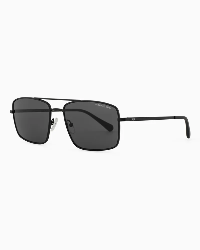 Armani Exchange Sonnenbrille des Typs Pilotenbrille für Herren Schwarz