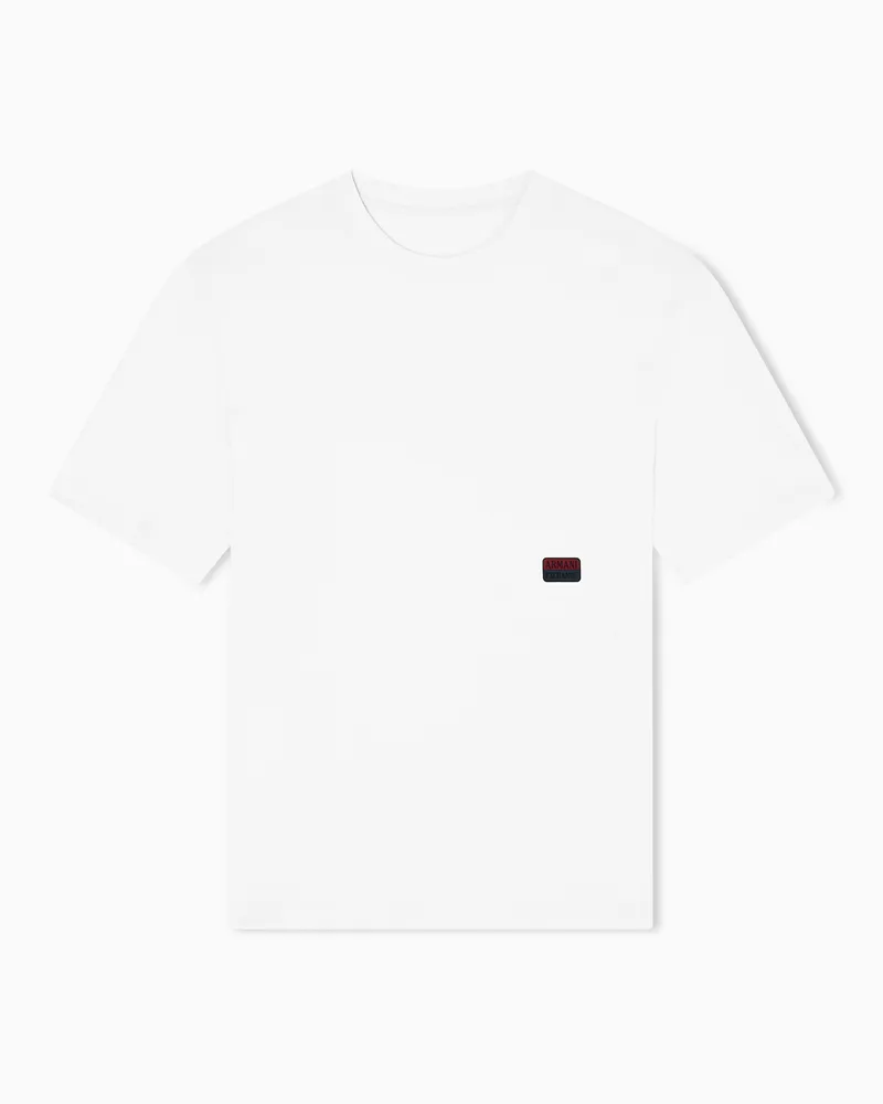 Armani Exchange T-Shirt im Regular Fit mit kleinem Logo Beige