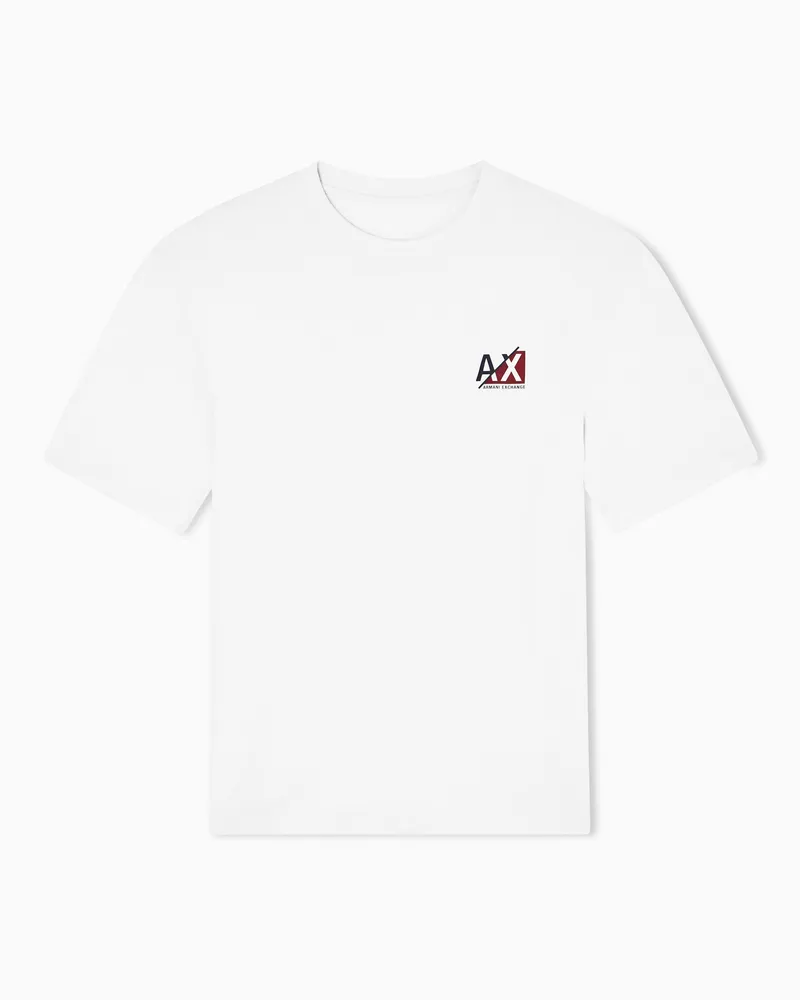 Armani Exchange T-Shirt im Regular Fit mit kleinem Logo Beige
