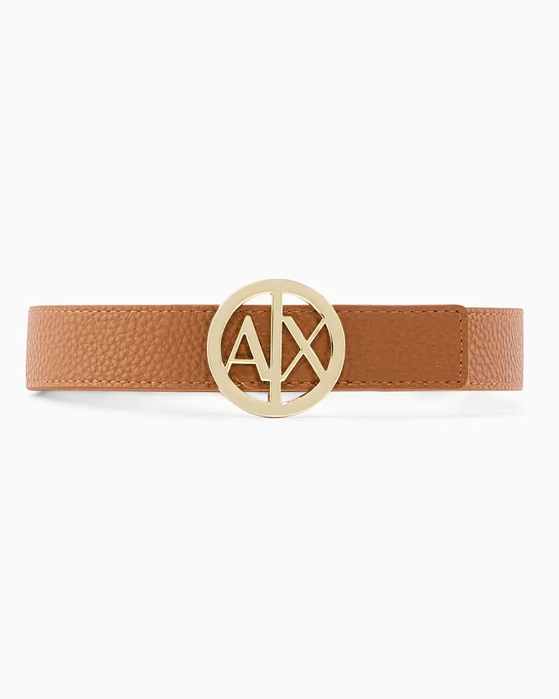 Armani Exchange Gürtel mit Anstecknadel mit Logo Beige