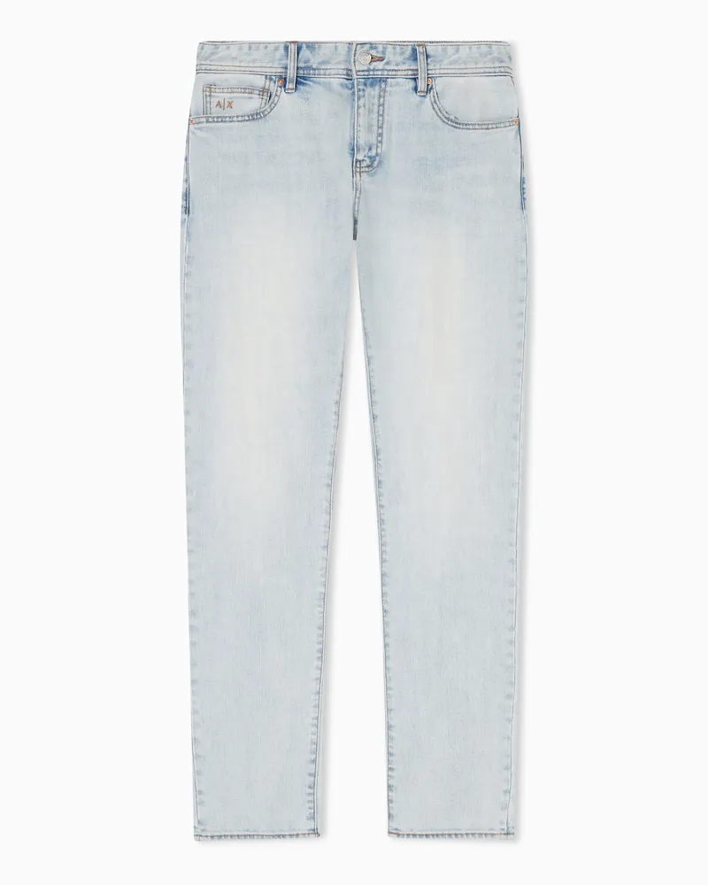 Armani Exchange Super skinny cotton jeans Blau