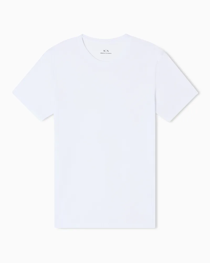 Armani Exchange T-Shirt Slim Fit Passform aus Pima-Baumwolle Weiß