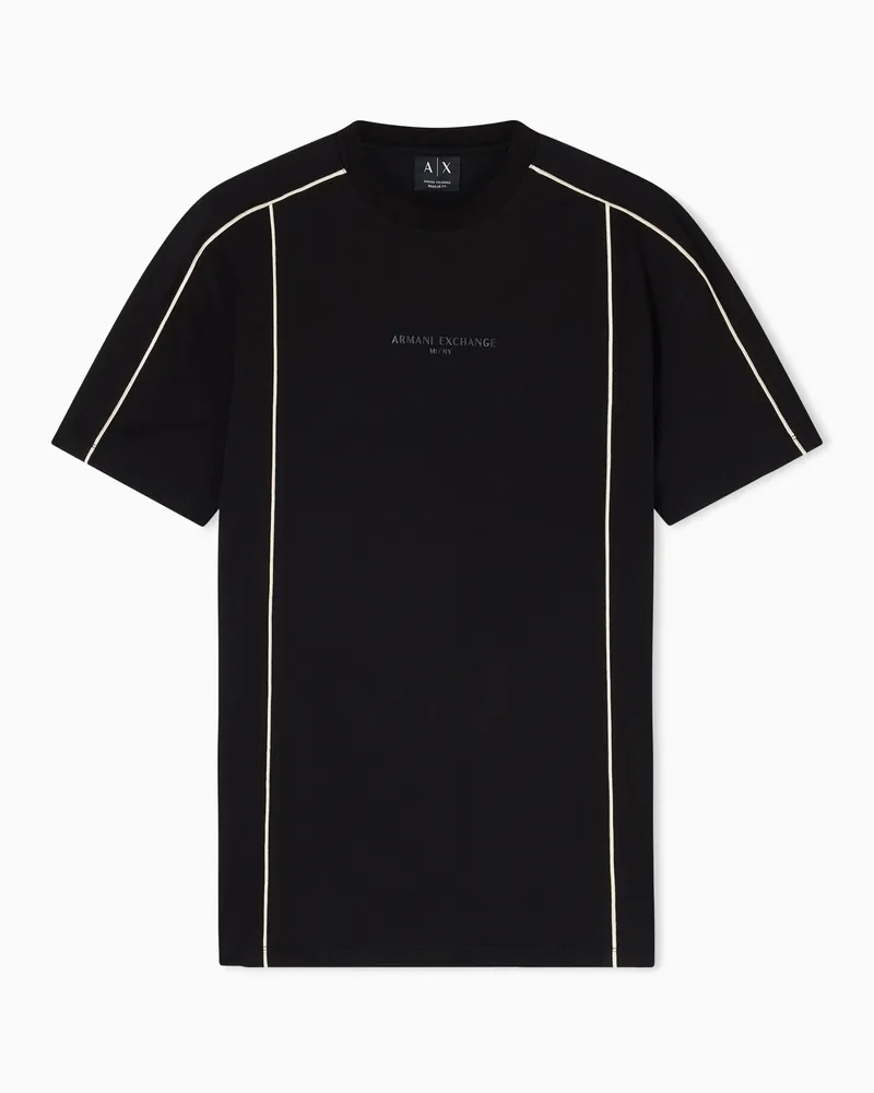 Armani Exchange Regular Fit T-shirt in basic Cotton Jersey Schwarz