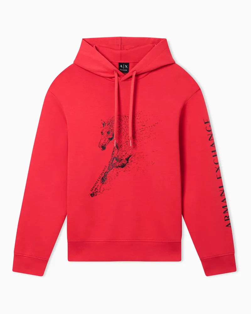 Armani Exchange Cotton hoodie Rot