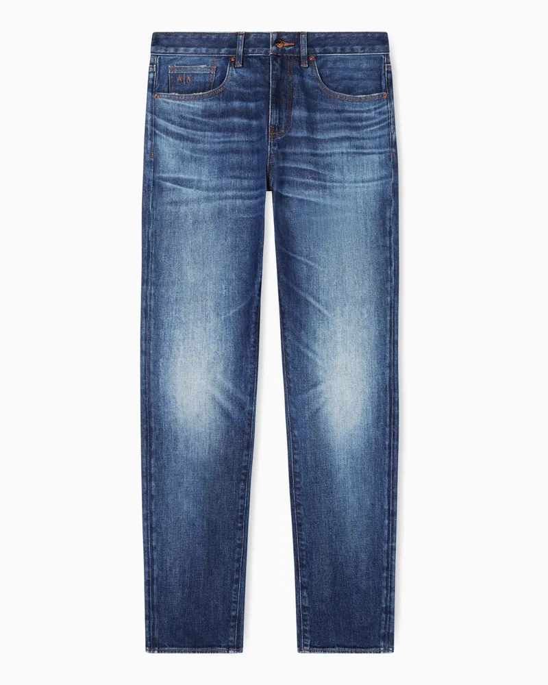 Armani Exchange Skinny Jeans Denim Stretch Blau Klassische Waschung Blau