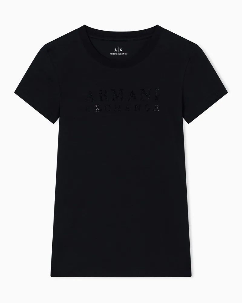 Armani Exchange Slim Fit T-Shirts Schwarz