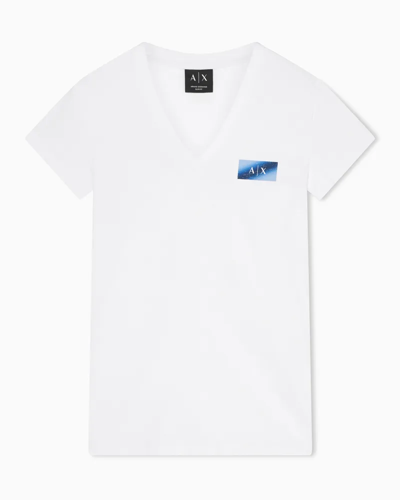 Armani Exchange Slim Fit Jersey T-shirt Weiß