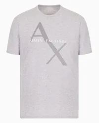 Armani Exchange Jersey-t-shirt In Normaler Passform Hellgrau