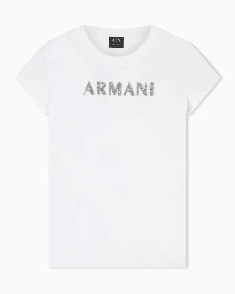 Armani Exchange Slim fit Cotton T-shirt Weiß