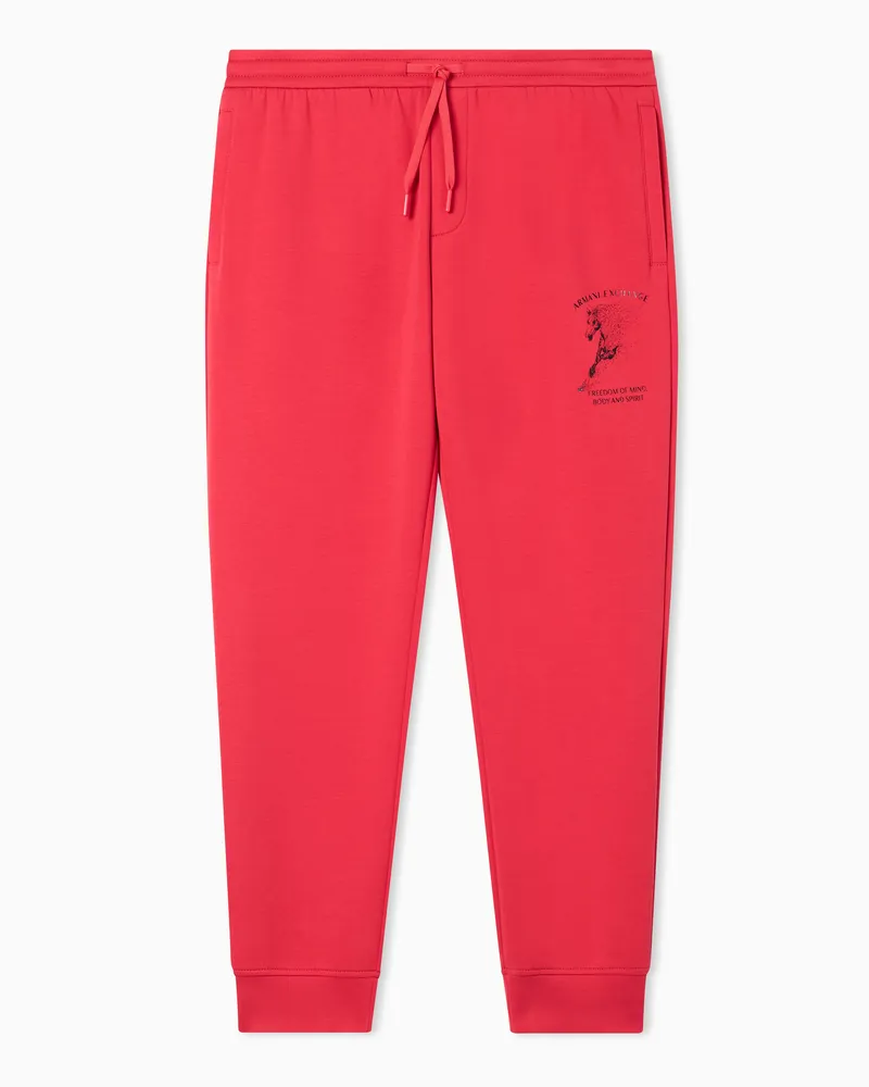 Armani Exchange Jogger trousers in bonded fabric Rot