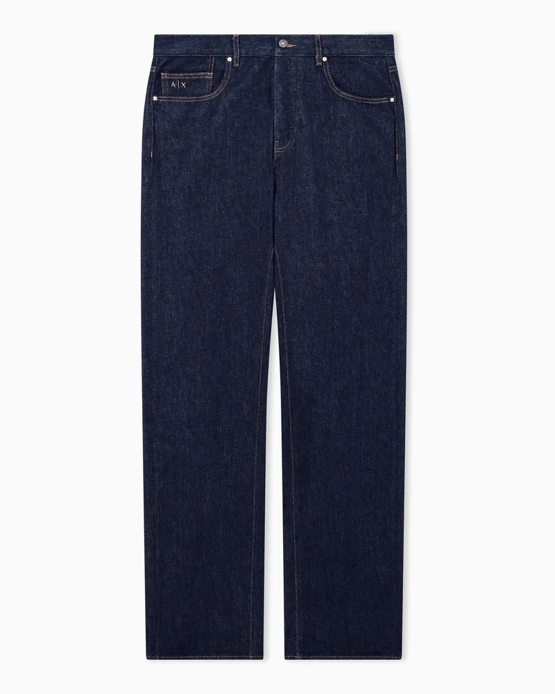 Armani Exchange 5-Pocket-Jeans im Regular Fit aus Stretch-Baumwolldenim Blau