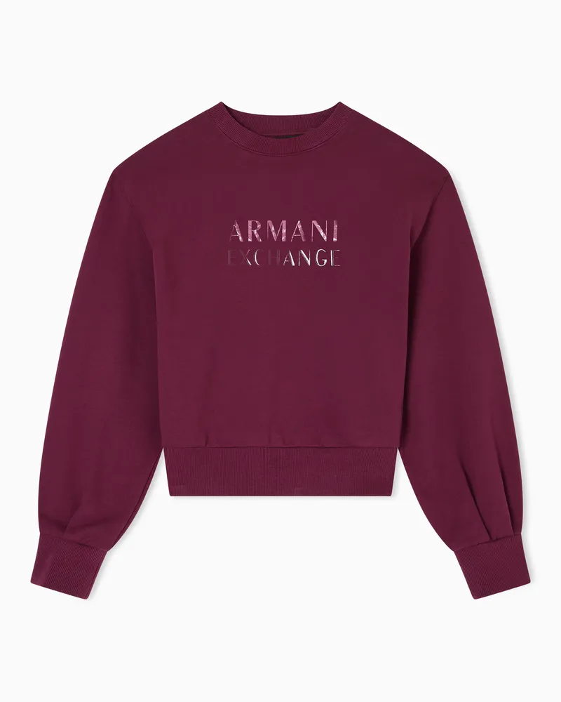 Armani Exchange Sweatshirt mit Grafiklogo Burgunderrot