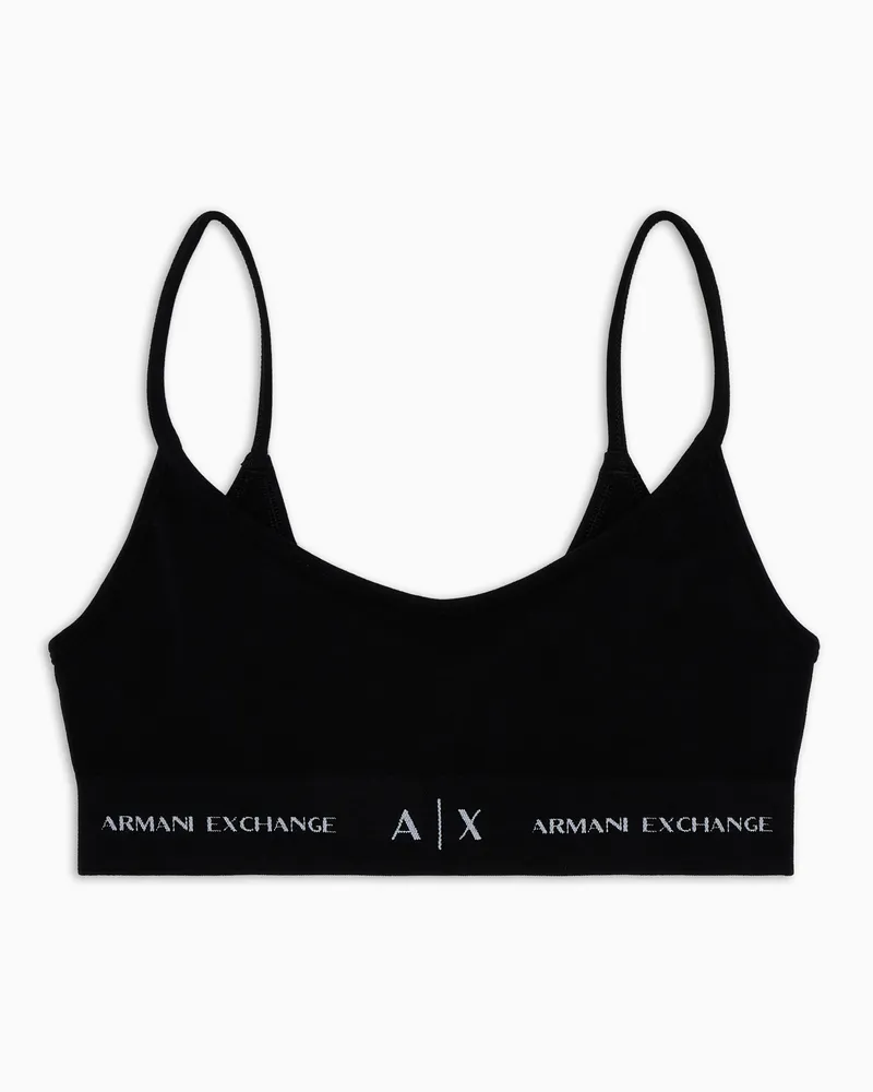 Armani Exchange Bralette-BH Schwarz