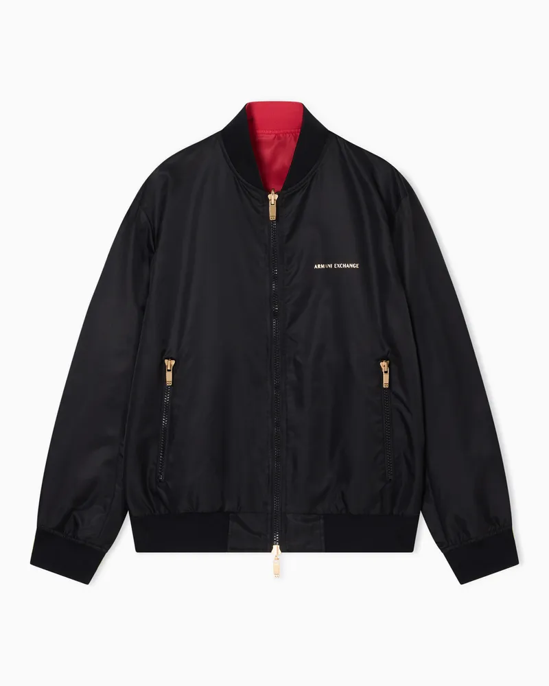 Armani Exchange Satin nylon blouson Schwarz